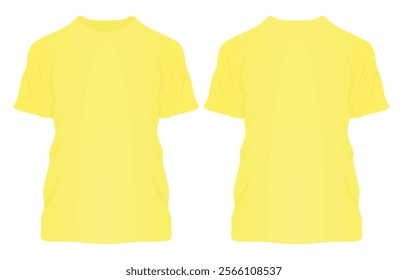 Yellow  t shirt. vector illustration