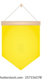 Yellow  table flag. vector illustration