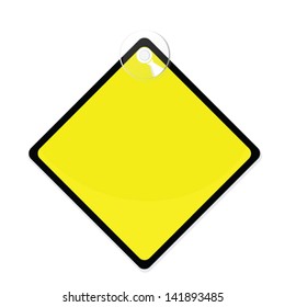 Yellow Tag With Suction Cup