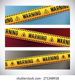 Yellow tape design over white background, vector illustration.