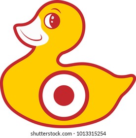 Yellow target bath duck