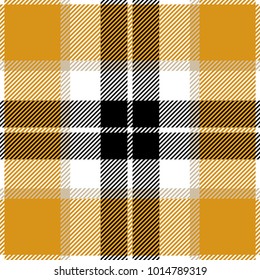 Yellow Tartan Plaid Scottish Pattern