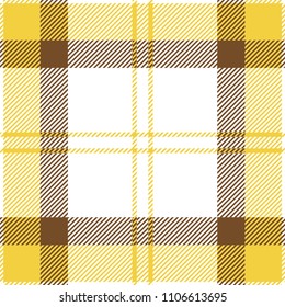 Yellow tartan plaid Scottish pattern