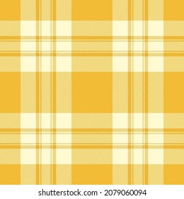 Yellow tartan plaid. Scottish pattern fabric swatch close-up. 