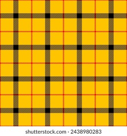 yellow tartan seamless vector pattern