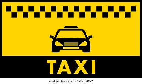 Yellow Taxi Background Empty Place Text Stock Vector (Royalty Free ...