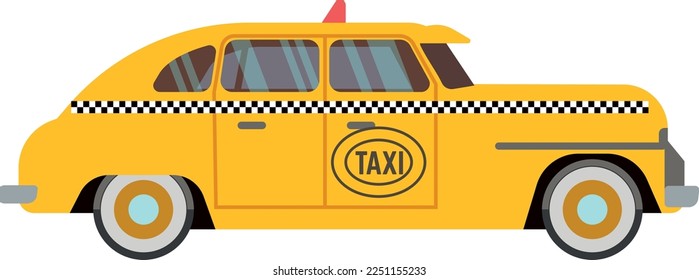 Gelbes Taxi-Symbol. Cartoon-Pkw