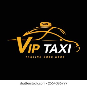 A yellow taxi cab logo