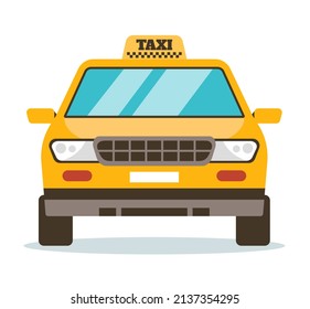 Ilustración de elemento de diseño gráfico aislado de taxi de coches amarillos
