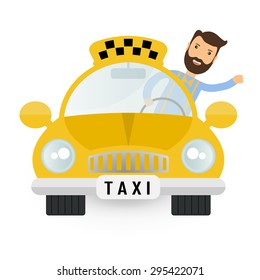 Yellow Taxi Car Icon Stock Vector (Royalty Free) 295422071 | Shutterstock