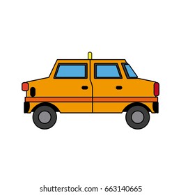 yellow taxi car transport public service