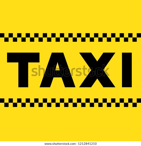 Yellow Taxi Design Sign Logo Vector Stock Vector Royalty Free