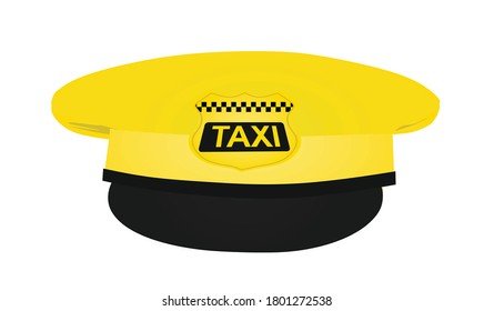 gorra amarilla de taxista. vector