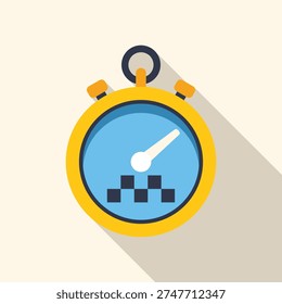 Yellow taxi stopwatch counting time and fare, concept of taxi fare, taxi service, app and transportation