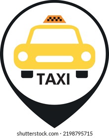 Estudio de Ilustración del Vector Taxi Amarillo
