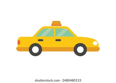 A yellow taxi vector image artwork 