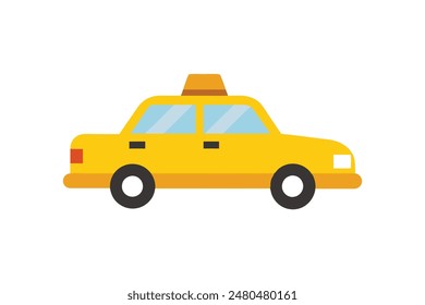 Una obra de arte de Imagen de Vector de taxi amarillo 