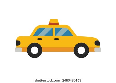 A yellow taxi vector image artwork 