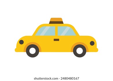 A yellow taxi vector image artwork 