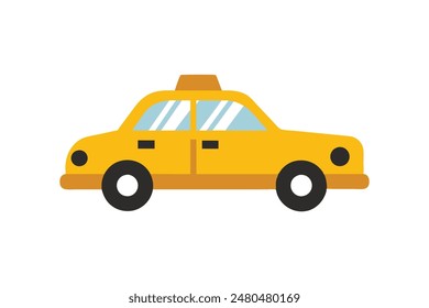 A yellow taxi vector image artwork 