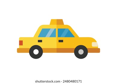 A yellow taxi vector image artwork 