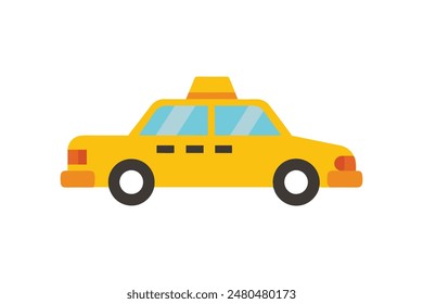 A yellow taxi vector image artwork 