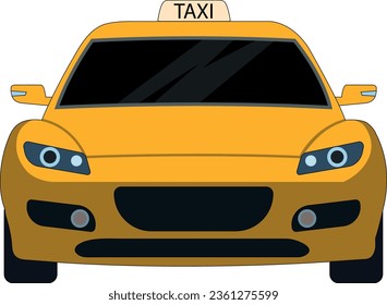 vehículo de taxi amarillo vector, transporte privado