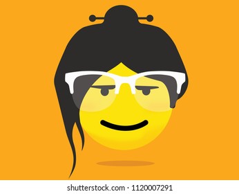 Yellow teacher emoji,emoticon