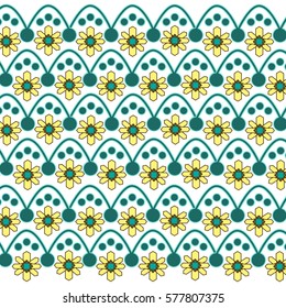 Yellow & Teal Winter Textile Small