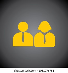 Yellow Team icon on black background.
