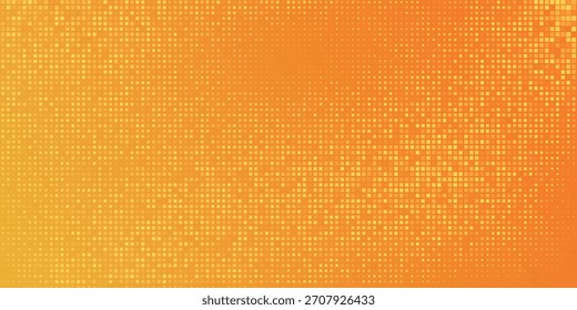Yellow tech finance background abstract pixel element network with blurred abstract orange gradient vector background. eps10