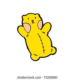 caricatura del oso de peluche amarillo