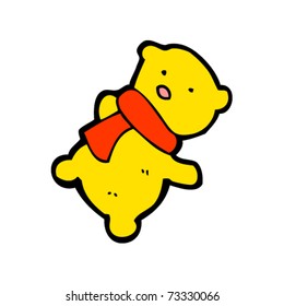 Gelbe Teddybär-Cartoon