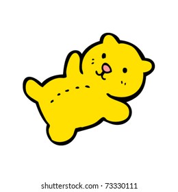 yellow teddy bear cartoon