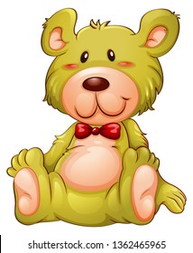 A yellow teddy bear illustration