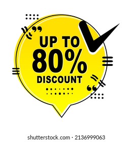 Yellow template for discount. To install in store or social media promotion.