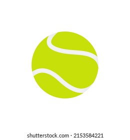 yellow tennis ball simple icon