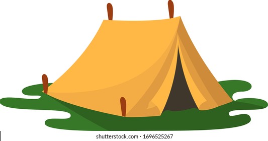 Carpa amarilla, ilustración, vector sobre fondo blanco