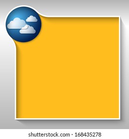 yellow text box for any text with clouds