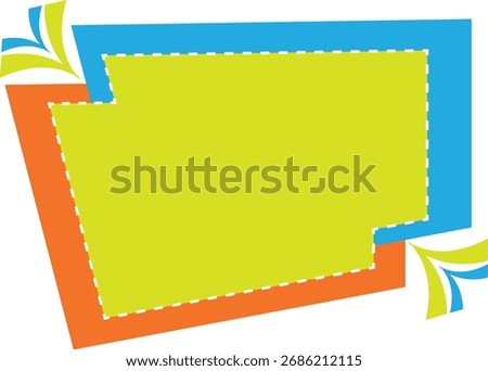 Yellow Text Box Label Title Frame