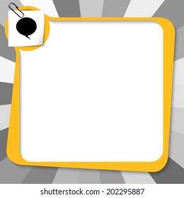 yellow text box with paper clip and speech bubble