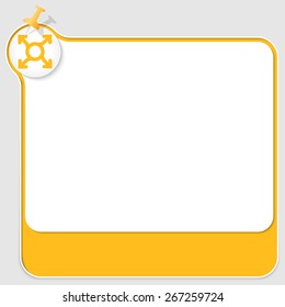 yellow text box with pushpin and arrows