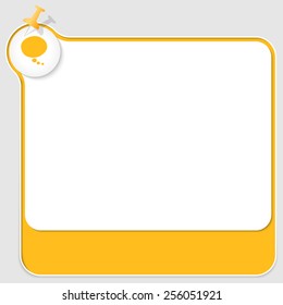 yellow text box with pushpin and speech bubble