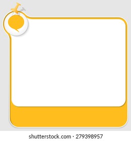 yellow text box with pushpin and speech bubble