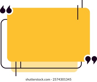 Yellow text box with quotation marks is perfect for adding testimonials, quotes, and engaging content to social media posts, websites, and marketing materials