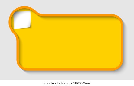 yellow text box for white text with paper for note