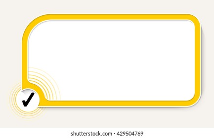 Yellow text box for your text and check box