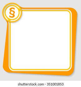 Yellow text box for your text with paragraph