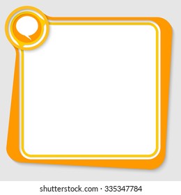 Yellow text box for your text with speech bubble