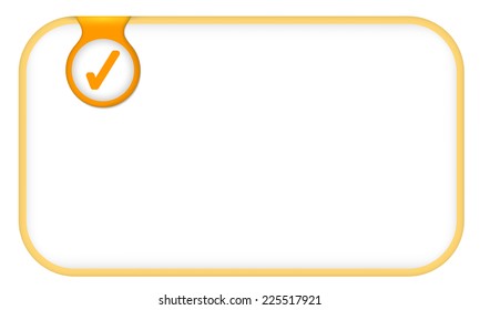 yellow text frame for any text with check box